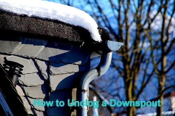 How to unclog a downspout from the ground